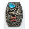 Image 2 : FJ FAUX CLAW BELT BUCKLE TURQUOISE CORAL