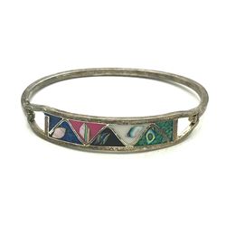 .925 MEXICO BRACELET W INLAY STONES