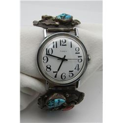 TIMEX STERLING SILVER NAVAJO WATCH