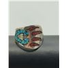 Image 3 : 2PC LOT W INLAY BRAECLET & RING PAW