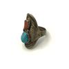 Image 3 : WES CRAIG SADDLE RING TURQ/CORAL-SIGNED