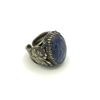 Image 4 : VINTAGE RING W LG LAPIS STONE FLORAL ENGRAVE