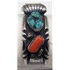Image 1 : NAVAJO CUFF WATCH BAND w/TURQUOISE/CORAL