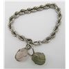 Image 1 : STERLING BRACELET WITH (2) NATURAL STONE