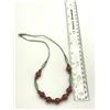 Image 4 : VTG. NECKLACE- LIQUID .925 TUBES, CORAL STONES