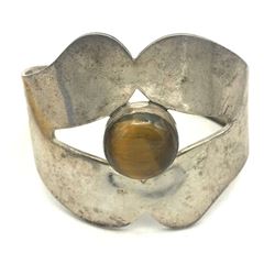 .925 SCK? HALLMARK BRACELET W BROWN STONE