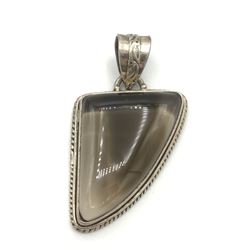 .925 PENDANT W. GOLDEN / GREY COLORED STONE
