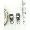 Image 5 : .925 PENDANT+ EARRINGS W MILKY WHITE STONE