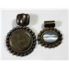 Image 1 : 2-STERLING SILVER LARGE PENDANTS. (1)HAS CENTER