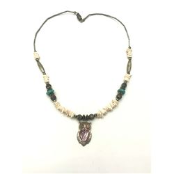 .925, TURQ, PULKA SHELL, ABALONE NECKLACE