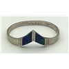 Image 1 : MEXICO STERLING BANGLE CUFF WITH LAPIS INLAY