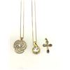 Image 2 : 2 .STERLING GOLD TONE CHAINS + 3 PENDANTS