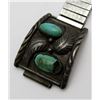 Image 1 : "M" SIGNED WATCH TIPS LG W TURQ STONES