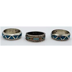 3-TURQUOISE / STERLING RINGS