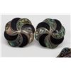 Image 2 : 2-VTG ABALONE/STERLING EARRINGS SETS