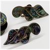 Image 3 : 2-VTG ABALONE/STERLING EARRINGS SETS