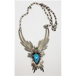 NAVAJO STERLING DESIGNER STAMPED NECKLACE