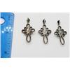 Image 2 : 3-STERLING CROSS PENDANTS MATCHING
