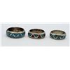 Image 1 : 3-NAVAJO TURQUOISE / STERLING RINGS