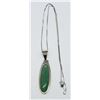 Image 1 : VTG CII STERLING PENDANT w/LARGE JADE