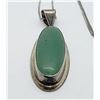 Image 3 : VTG CII STERLING PENDANT w/LARGE JADE