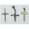 Image 1 : 3-STERLING CROSS PENDANTS
