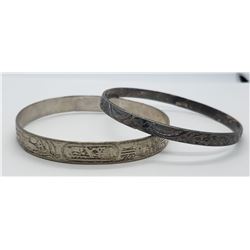 2-MEXICO STERLING BRACELETS