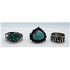 Image 1 : 3-STERLING RINGS, 2-w/TURQUOISE STONES