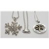 Image 2 : 2-.925 NECKLACES, FAMILY TREE & SNOWFLAKE