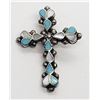 Image 1 : CROSS PENDANT w/TURQUOISE