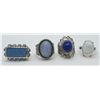 Image 1 : 4-STERLING RINGS w/BLUE STONES