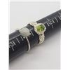 Image 3 : 5-STERLING RINGS w/GREEN STONES
