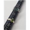 Image 5 : 5-STERLING RINGS w/GREEN STONES
