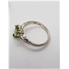 Image 7 : 5-STERLING RINGS w/GREEN STONES