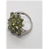 Image 8 : 5-STERLING RINGS w/GREEN STONES