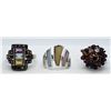 Image 1 : 3-STERLING STATEMENT RINGS