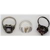 Image 2 : 3-STERLING STATEMENT RINGS