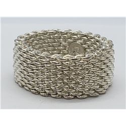 T & Co. MESH STERLING RING - TIFFANY!