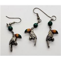 TOUCAN PARROT EARRING / PENDANT SET