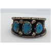 Image 1 : STAMPED "ML" TURQUOISE / STERLING RING
