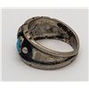 Image 2 : STAMPED "ML" TURQUOISE / STERLING RING