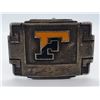 Image 1 : VTG BELT BUCKEL 1945-1946 "F" in ORANGE/BLACK