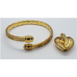 .925 ITALY GOLD TONED SET