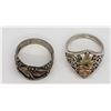 Image 2 : 2-STERLING TRI-COLORED RINGS