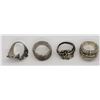 Image 2 : 4-VIINTAGE STERLING RINGS (1)MARKED BEAU