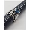Image 7 : 4-STERLING RINGS WITH DEEP BLUE CENTER STONE