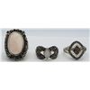 Image 1 : 3-VINTAGE STERLING MARCASITE RINGS