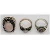 Image 2 : 3-VINTAGE STERLING MARCASITE RINGS