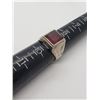 Image 4 : 4-MEN'S STERLING RINGS WITH DEEP RED & BLUE