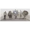 Image 1 : 5-STERLING SOLITAIRE RINGS-BLING BLING!!!
